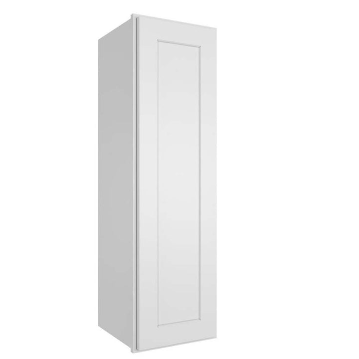 HOMEIBRO 12 in. W x 12 in. D x 42 in. H in Shaker White Plywood Ready to Assemble Wall Cabinet 1-Door 3-Shelves Kitchen Cabinet