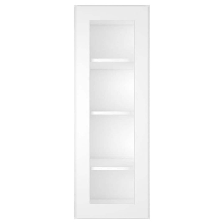 HOMEIBRO 15 in. W X 12 in. D X 42 in. H in Shaker White Plywood Ready to Assemble Wall Kitchen Cabinet with 1-Door 3-Shelves