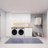 HOMEIBRO Newport Shaker White Ready to Assemble Wall Cabinet with 2-Doors 2-Shelves (33 in. W x 36 in. H x 12 in. D)