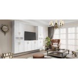 HOMEIBRO 36 in. W X 12 in. D X 12 in. H in Shaker White Plywood Ready to Assemble Wall Kitchen Cabinet with 2-Doors
