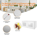 HOMEIBRO 36 in. W X 12 in. D X 12 in. H in Shaker White Plywood Ready to Assemble Wall Kitchen Cabinet with 2-Doors