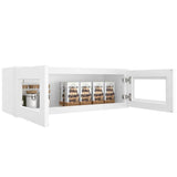 HOMEIBRO 36 in. W X 12 in. D X 12 in. H in Shaker White Plywood Ready to Assemble Wall Kitchen Cabinet with 2-Doors