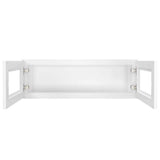 HOMEIBRO 36 in. W X 12 in. D X 12 in. H in Shaker White Plywood Ready to Assemble Wall Kitchen Cabinet with 2-Doors