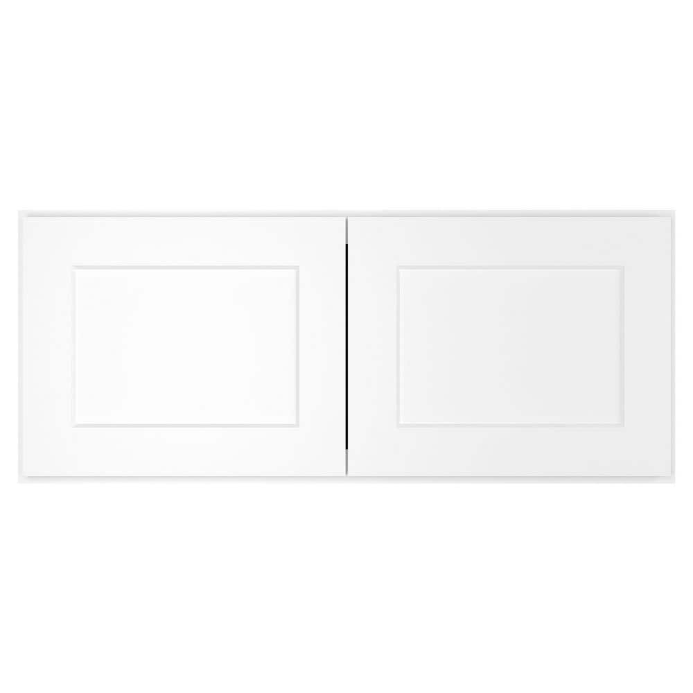 HOMEIBRO 36-in. W x 12-in. D x 15-in. H in Shaker White Plywood Ready to Assemble Wall Cabinet Kitchen Cabinet