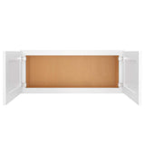 HOMEIBRO 36-in. W x 12-in. D x 15-in. H in Shaker White Plywood Ready to Assemble Wall Cabinet Kitchen Cabinet