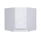 LIFEART CABINETRY Lancaster White Plywood Shaker Stock Assembled Base Diagonal Kitchen Cabinet 36 in. W x 34.5 in. H x 24 in. D