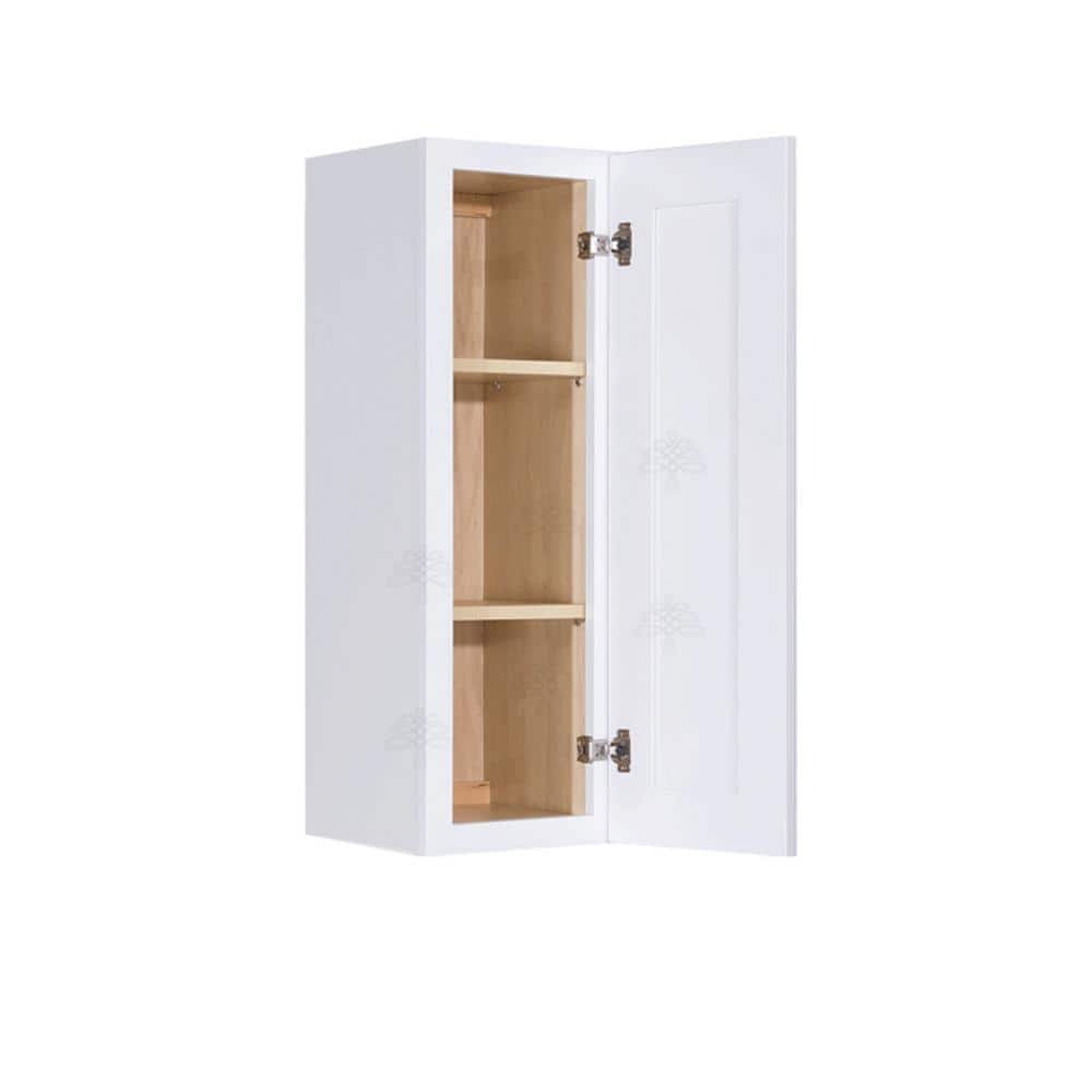 LIFEART CABINETRY Lancaster White Plywood Shaker Stock Assembled Wall Kitchen Cabinet 21 in. W x 36 in. H x 12 in. D