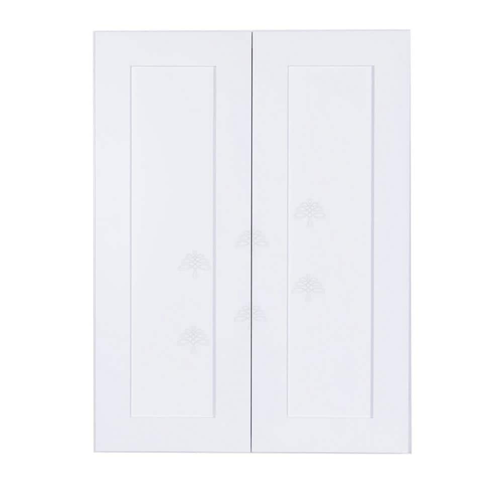 LIFEART CABINETRY Lancaster White Plywood Shaker Stock Assembled Wall Kitchen Cabinet 36 in. W x 36 in. H x 12 in. D