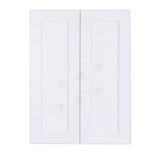 LIFEART CABINETRY Lancaster White Plywood Shaker Stock Assembled Wall Kitchen Cabinet 36 in. W x 36 in. H x 12 in. D