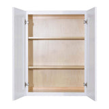 LIFEART CABINETRY Lancaster White Plywood Shaker Stock Assembled Wall Kitchen Cabinet 36 in. W x 36 in. H x 12 in. D