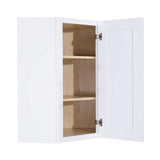 LIFEART CABINETRY Lancaster White Plywood Shaker Stock Assembled Wall Diagonal Corner Kitchen Cabinet 24 in. W x 36 in. H x 15 in. D
