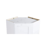 LIFEART CABINETRY Lancaster White Plywood Shaker Stock Assembled Wall Diagonal Corner Kitchen Cabinet 24 in. W x 42 in. H x 15 in. D