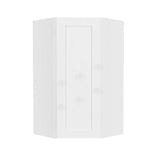 LIFEART CABINETRY Lancaster White Plywood Shaker Stock Assembled Wall Diagonal Corner Kitchen Cabinet 24 in. W x 42 in. H x 15 in. D