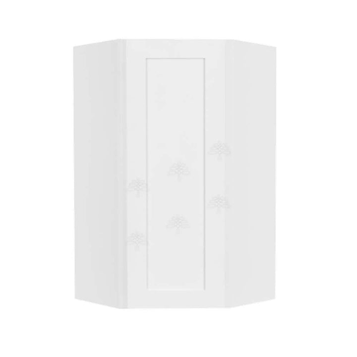 LIFEART CABINETRY Lancaster White Plywood Shaker Stock Assembled Wall Diagonal Corner Kitchen Cabinet 24 in. W x 42 in. H x 15 in. D