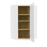 LIFEART CABINETRY Lancaster White Plywood Shaker Stock Assembled Wall Diagonal Corner Kitchen Cabinet 24 in. W x 42 in. H x 15 in. D