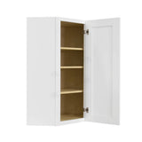 LIFEART CABINETRY Lancaster White Plywood Shaker Stock Assembled Wall Diagonal Corner Kitchen Cabinet 24 in. W x 42 in. H x 12 in. D