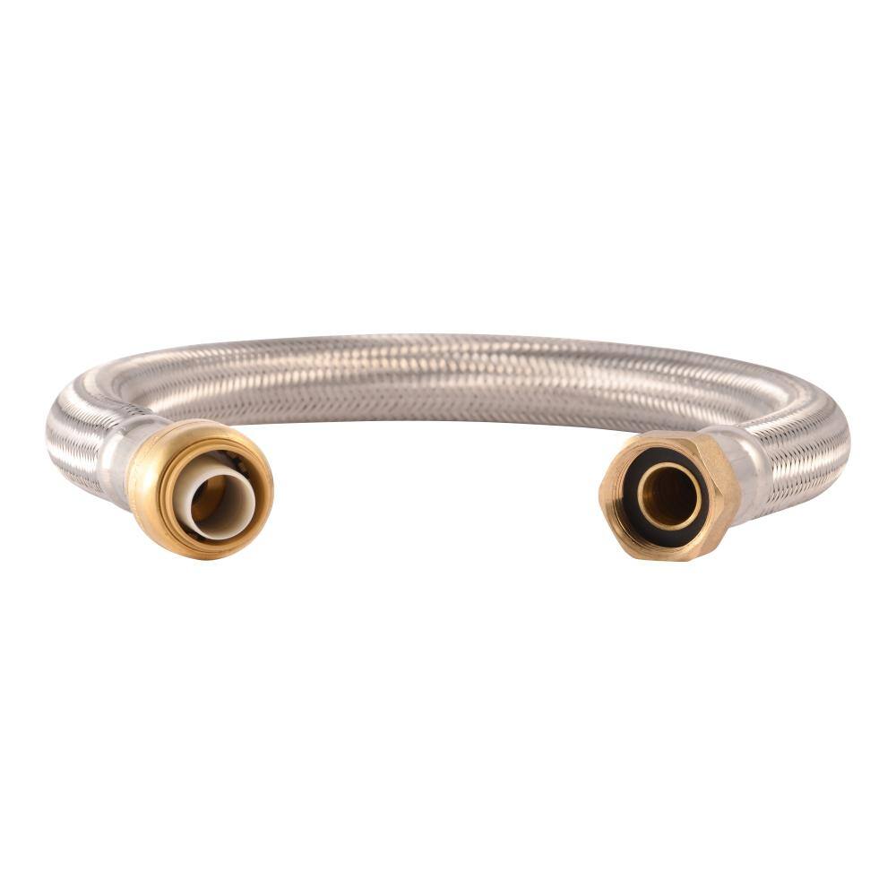 SharkBite 3/4 in. Push-to-Connect x 3/4 in. FIP x 24 in. Braided Stainless Steel Water Heater Connector