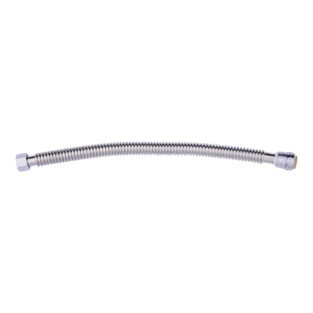 SharkBite 1 in. Push-to-Connect x 1 in. FIP x 24 in. Corrugated Stainless Steel Water Softener Connector