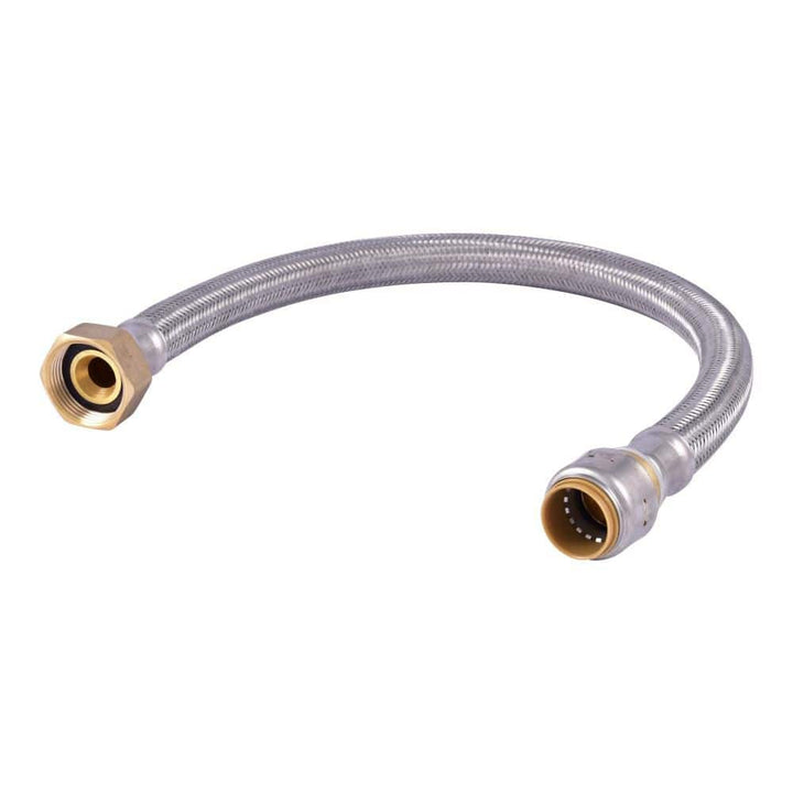 SharkBite 3/4 in. Push-to-Connect x 1 in. FIP x 24 in. Braided Stainless Steel Water Softener Connector (2-Pack)