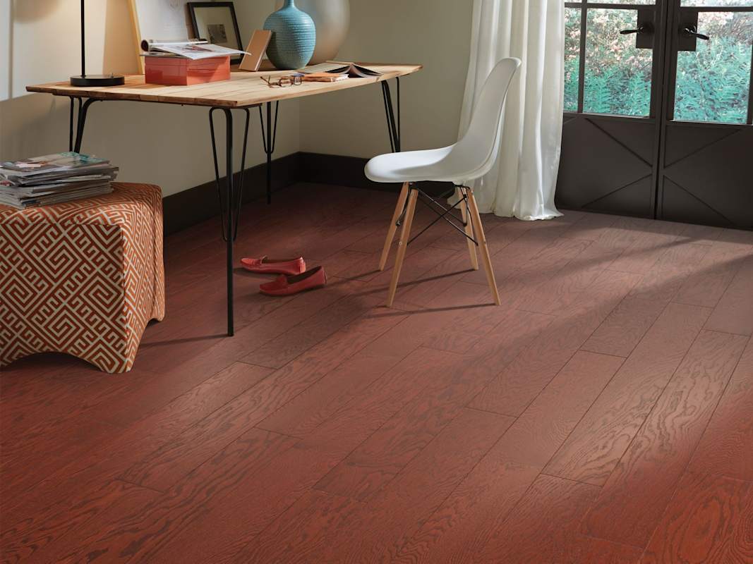Shaw Albright Oak 5 in. Wide Smooth Engineered Red Oak Hardwood Flooring, 23.66 sq. ft. per Carton