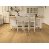 Shaw Utmost 7.5" Wide Wire Brushed Engineered White Oak Flooring, Low Gloss – 1/2" Thick, Micro‑Beveled Edges – Sold by Carton (27.2 sq ft/carton)