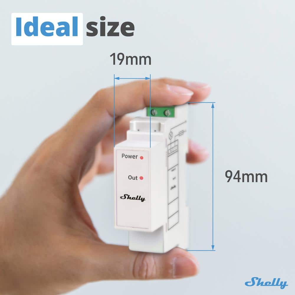 Shelly Pro 3EM Switch Add-On, Add-On For Shelly Pro 3EM, Dry Contacts, DIN Rail Mounting, Solar Panels, Wind Turbines