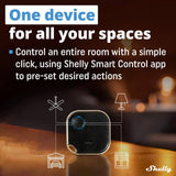 Shelly BLU Button1 Black, Bluetooth Controlled Action and Scene Activation Button, Long Range Multi-Click Trigger (Pack of 2)