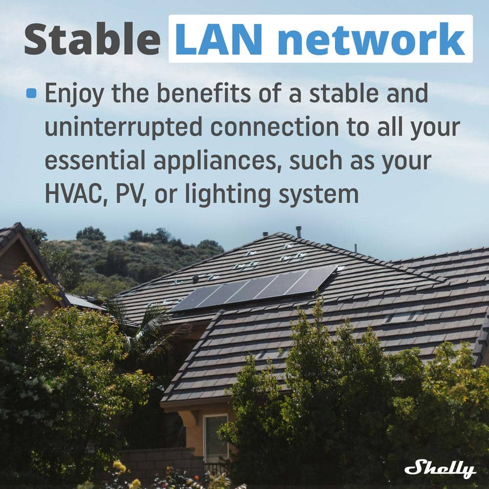 Shelly LAN Switch, 5 Port RJ45 10/100 Mbps Fast Ethernet Switch, DIN-Mountable, Fanless, Plug and Play, Energy-Saving