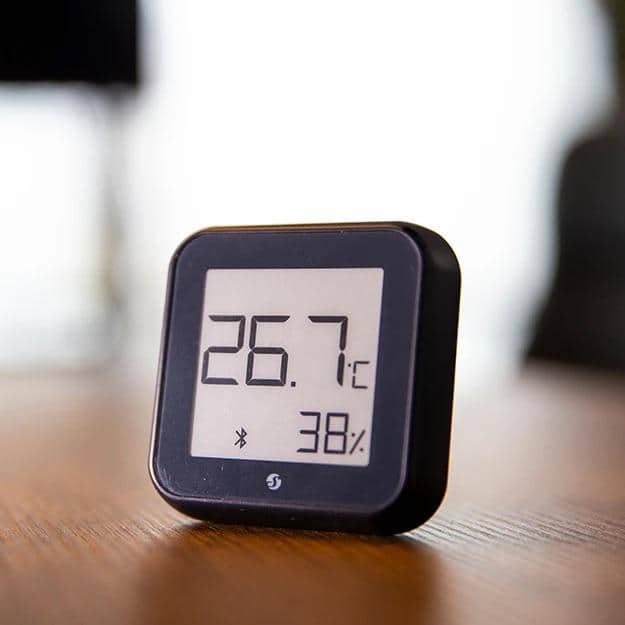Shelly H and T Gen3 Black, Wi-Fi and Bluetooth Smart Temperature and Humidity Sensor with Remote App Control and Monitoring