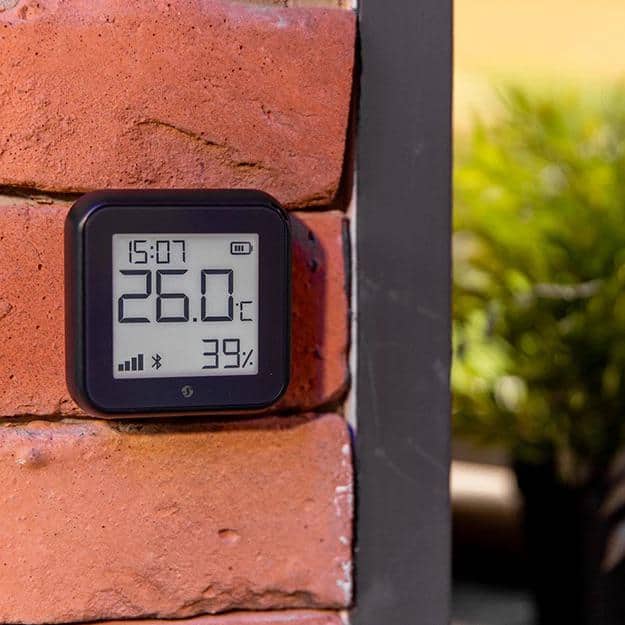 Shelly H and T Gen3 Black, Wi-Fi and Bluetooth Smart Temperature and Humidity Sensor with Remote App Control and Monitoring