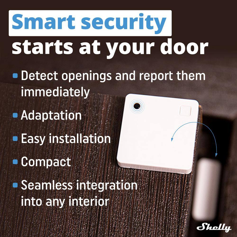 Shelly Smart Security Bundle, Bluetooth Devices, Home Automation, Customized Alarm Zones, Automation Scenarios