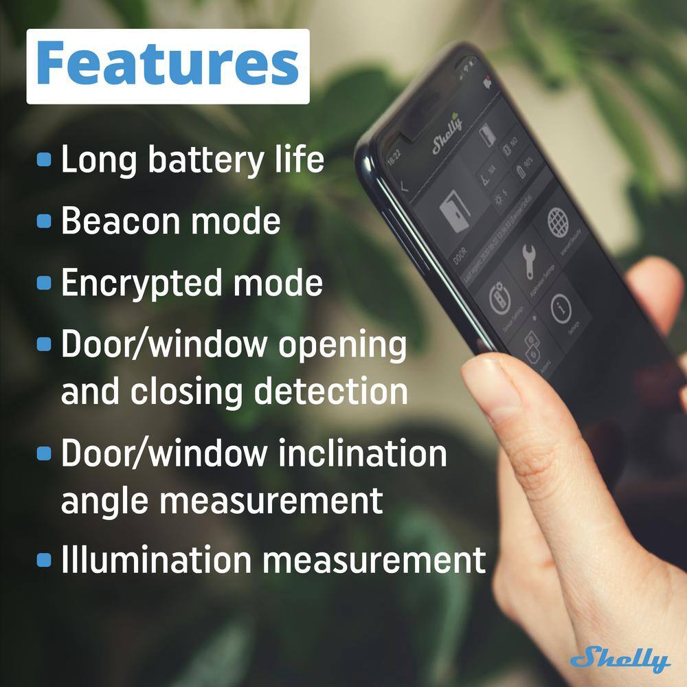 Shelly Smart Security Bundle, Bluetooth Devices, Home Automation, Customized Alarm Zones, Automation Scenarios