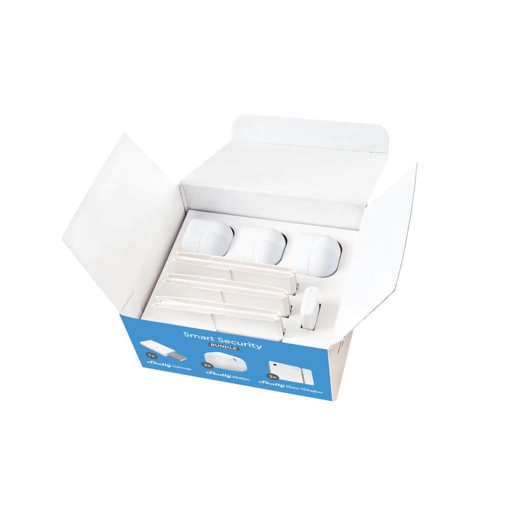 Shelly Smart Security Bundle, Bluetooth Devices, Home Automation, Customized Alarm Zones, Automation Scenarios