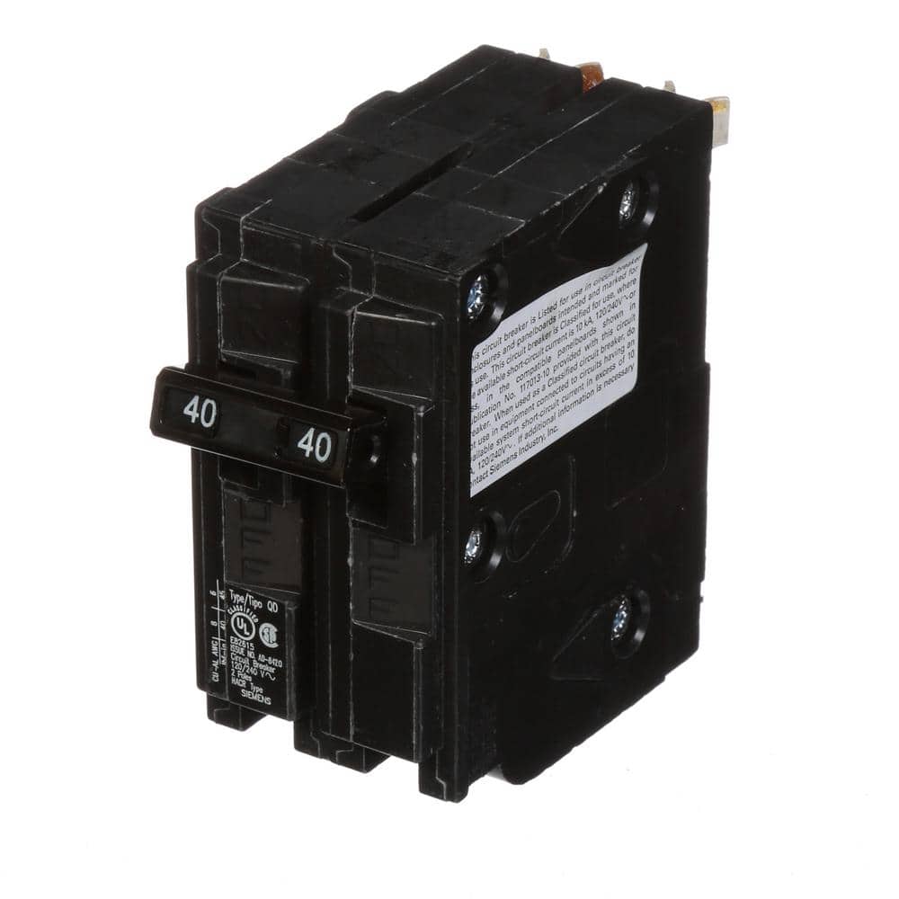 Siemens 40 Amp Double-Pole Type QD Replacement Circuit Breaker
