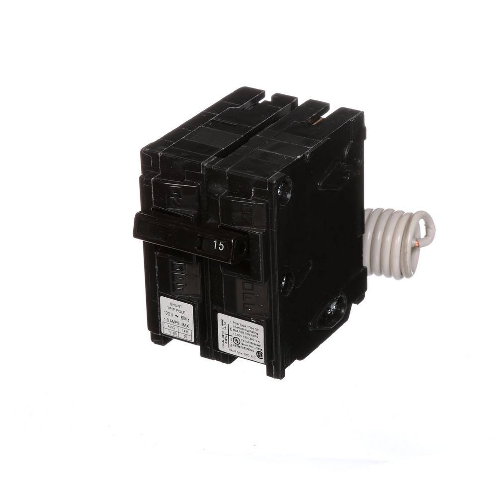 Siemens 15 Amp Single-Pole Type QP Circuit Breaker with 120-Volt Shunt Trip