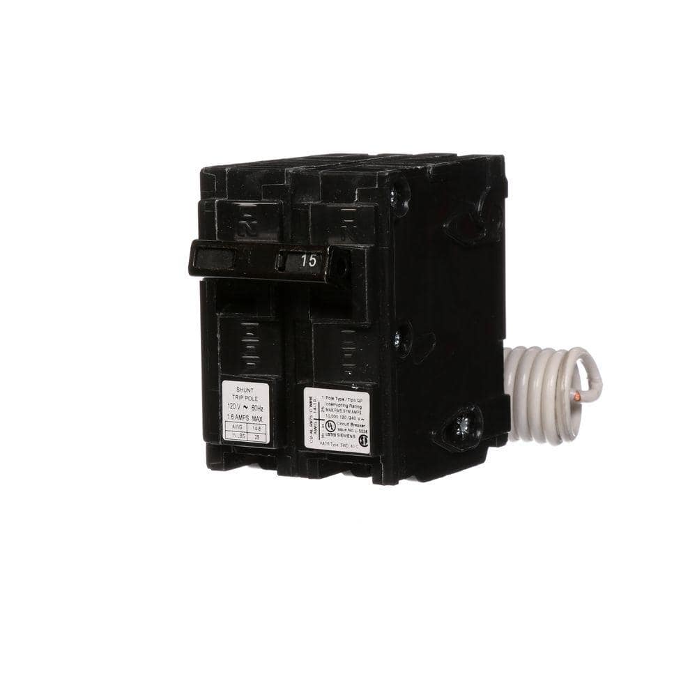 Siemens 15 Amp Single-Pole Type QP Circuit Breaker with 120-Volt Shunt Trip