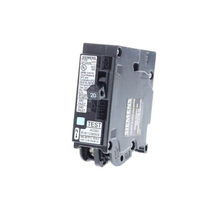 Siemens 20 Amp 1-Pole Dual Function (CAFCI/GFCI) Plug-On Neutral Circuit Breaker