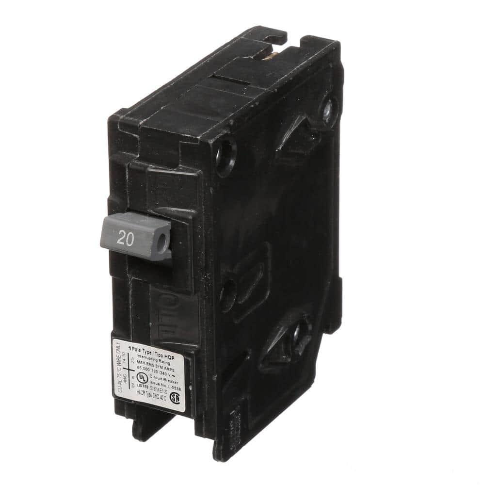 Siemens 20 Amp 1-Pole 65 kA Type HQP Circuit Breaker