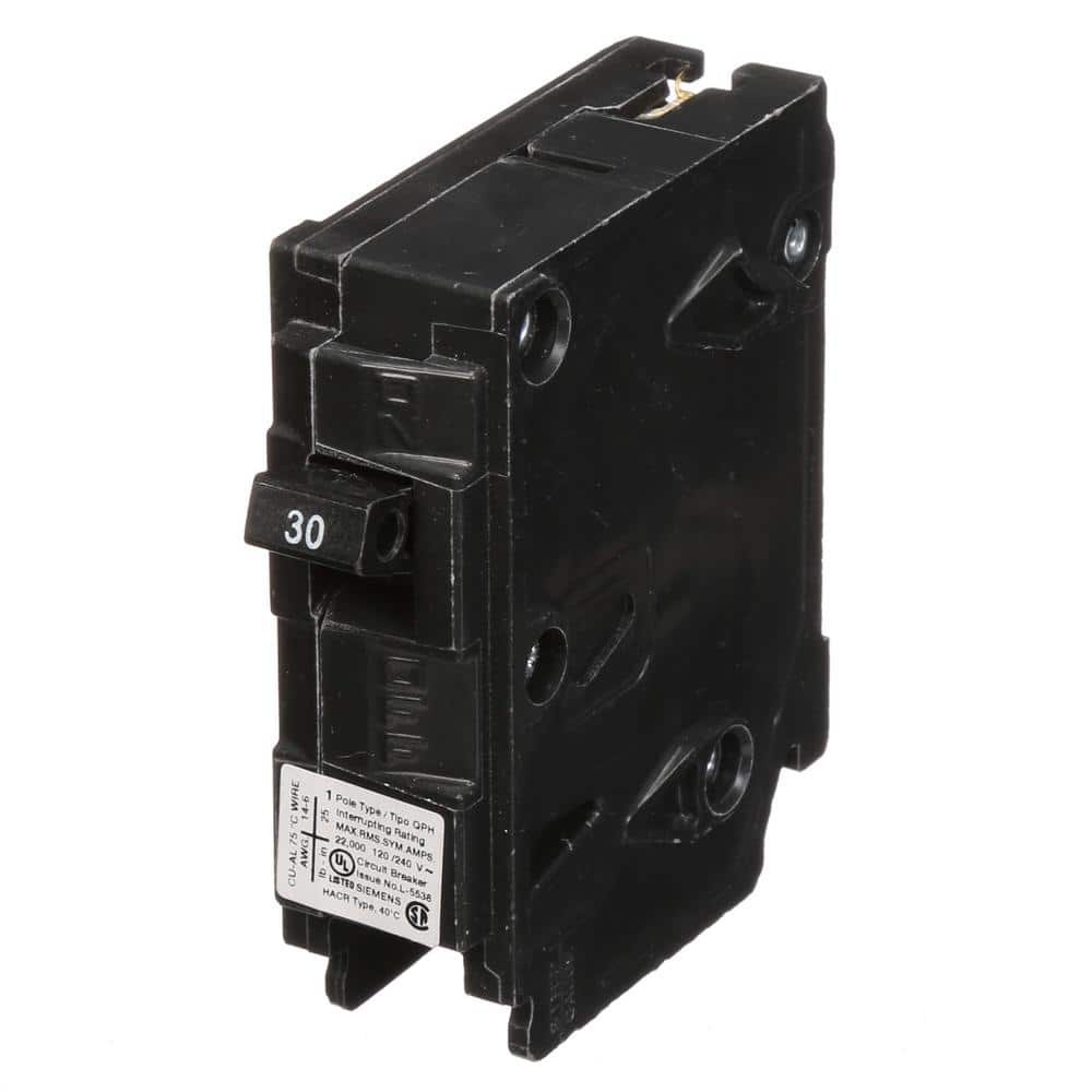 Siemens 30 Amp 1-Pole 22 kA Type QPH Circuit Breaker