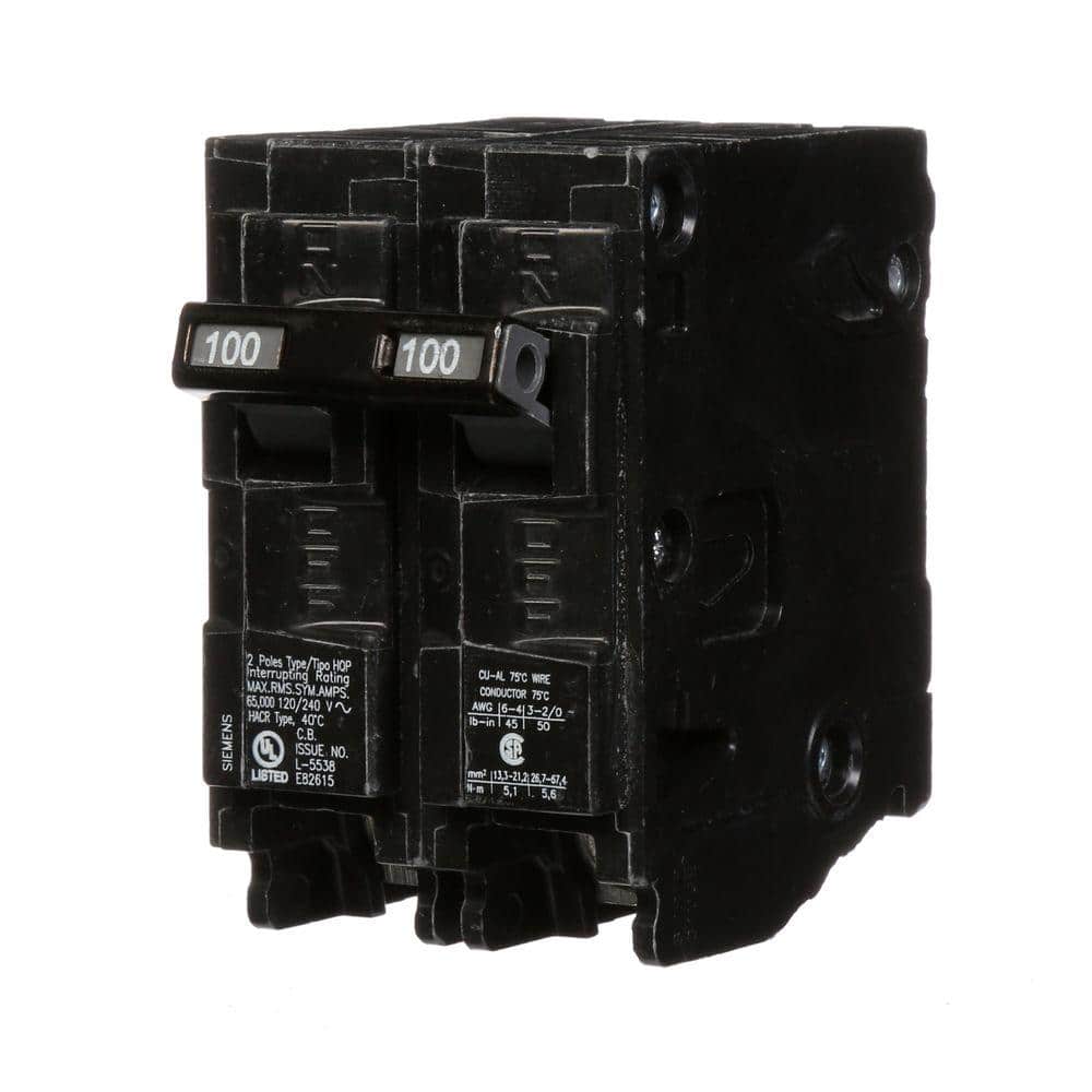 Siemens 100 Amp Double-Pole Type HQP 65kA Circuit Breaker