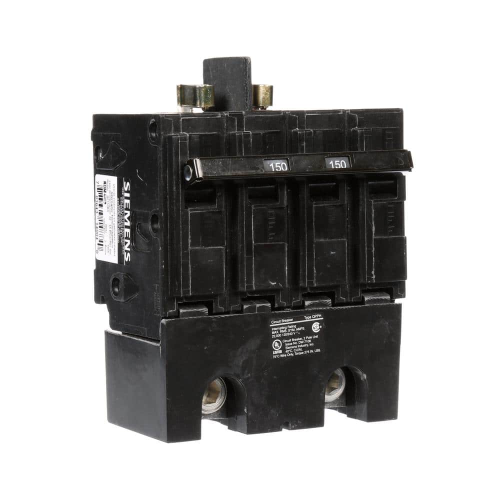 Siemens 150 Amp 4-Pole Type QPPH 22kA Bolt-on Circuit Breaker