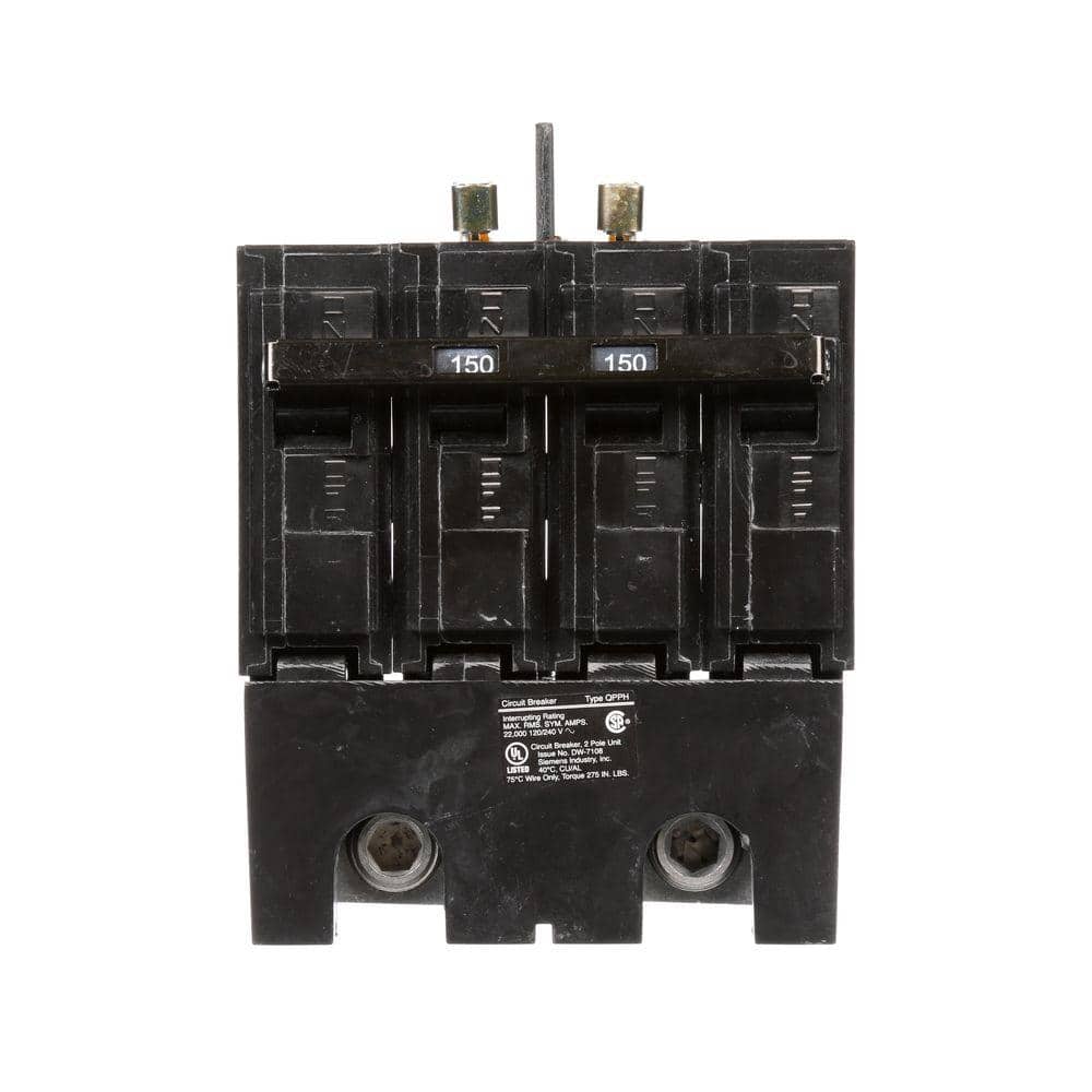 Siemens 150 Amp 4-Pole Type QPPH 22kA Bolt-on Circuit Breaker