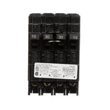 Siemens Triplex 2-Outer 15 Amp Single-Pole and 1-Inner 30 Amp Double-Pole Circuit Breaker