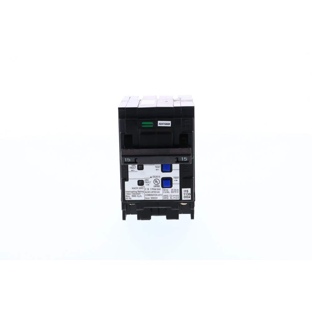 Siemens 15 Amp 2-Pole Combination Type AFCI Plug-On Neutral Circuit Breaker