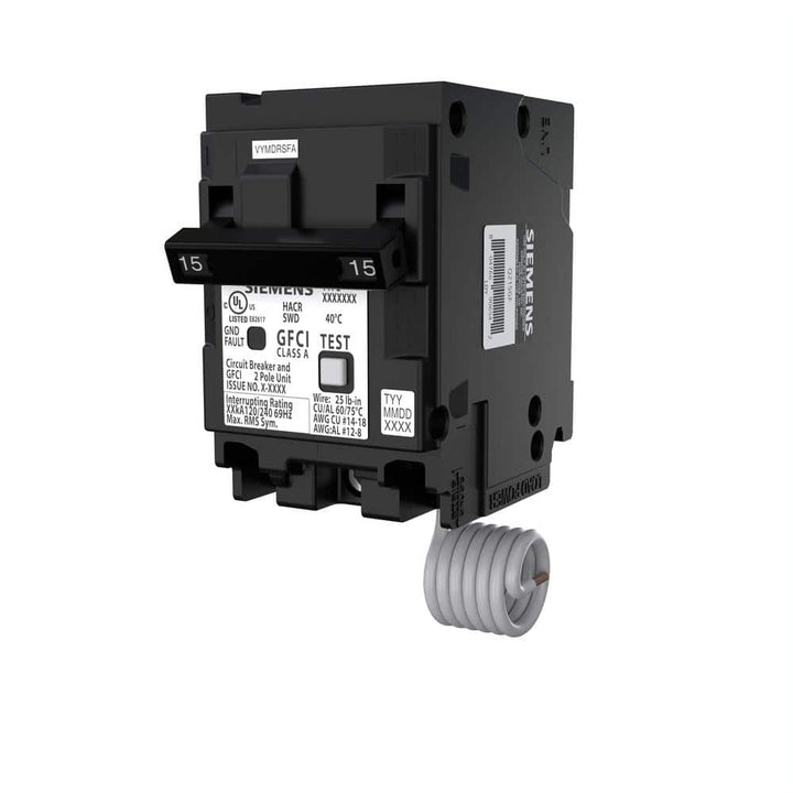 Siemens QPFB 15 Amp 2-Pole GFCI Circuit Breaker