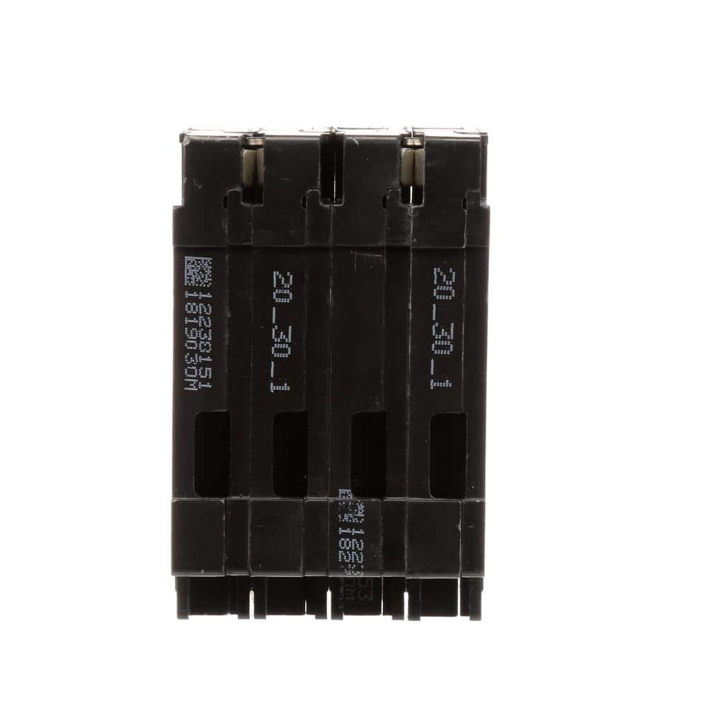 Siemens Triplex 2-Outer 20 Amp Single-Pole and 1-Inner 30 Amp Double-Pole Circuit Breaker