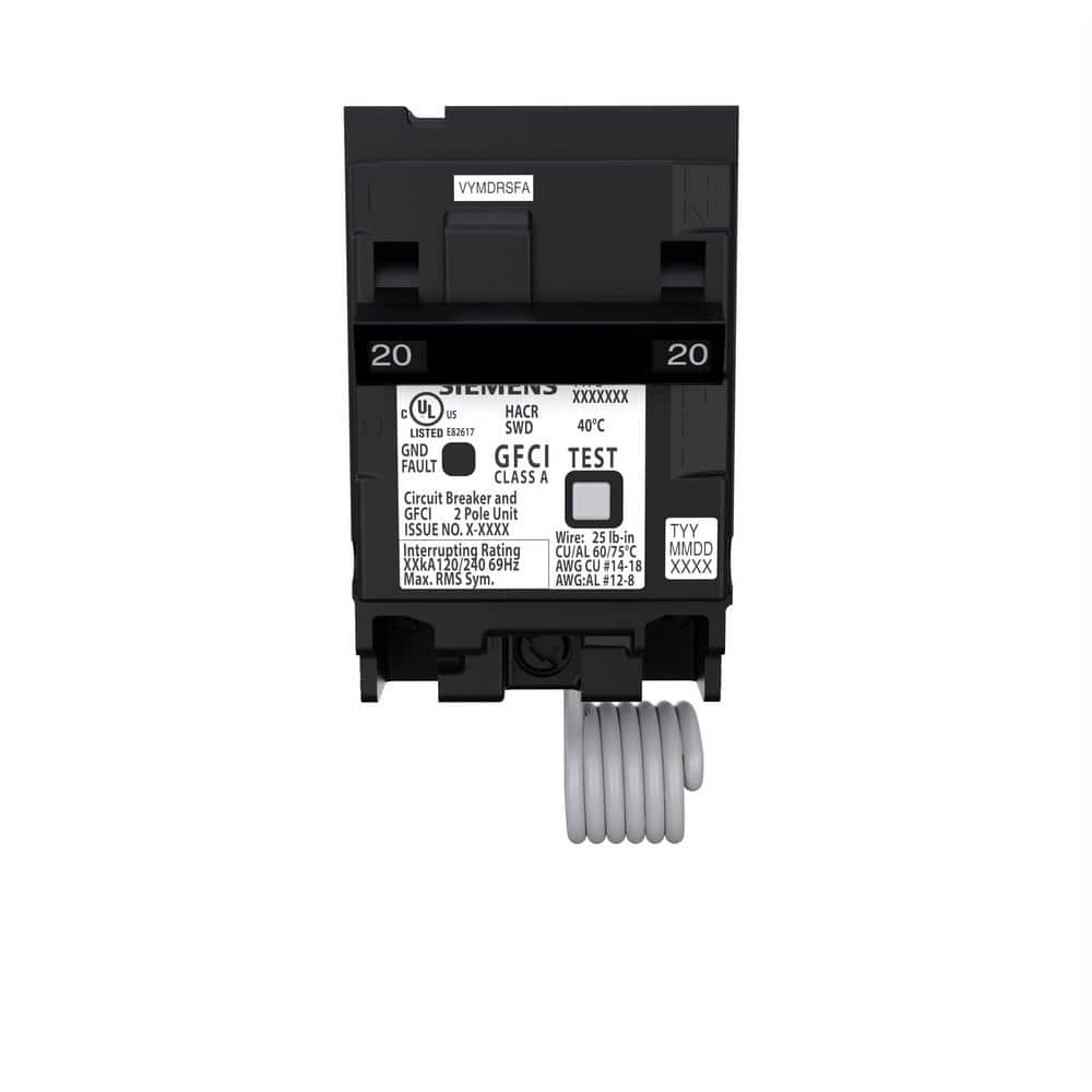 Siemens QPFB 20 Amp 2-Pole GFCI Circuit Breaker