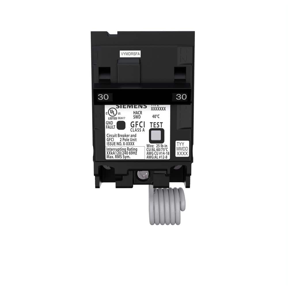Siemens QPFB 30 Amp 2-Pole GFCI Circuit Breaker