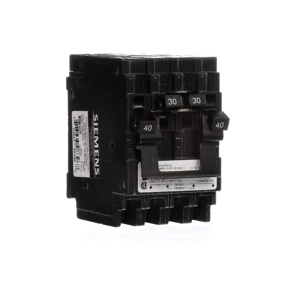 Siemens 40 Amp Double-Pole/30 Amp Double-Pole Circuit Breaker
