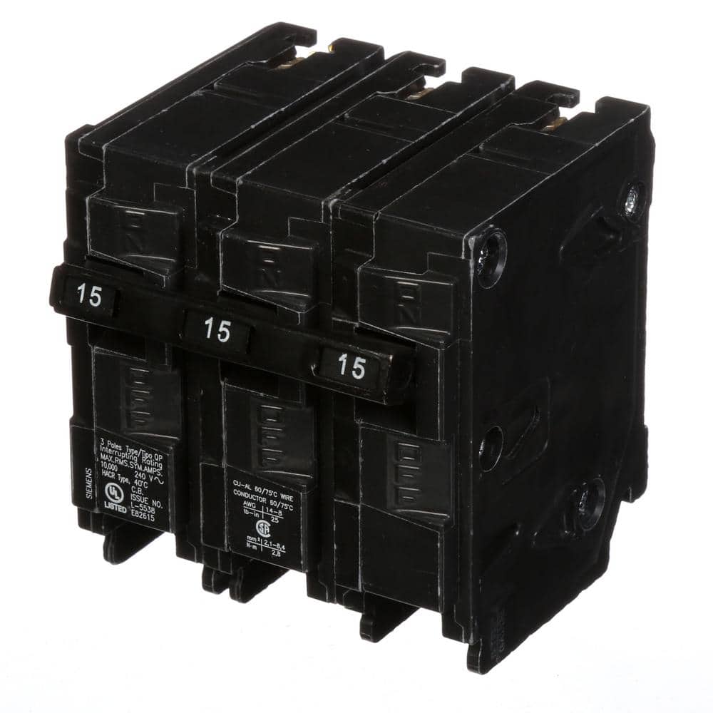 Siemens 15 Amp 3-Pole Type QP Plug-In Circuit Breaker